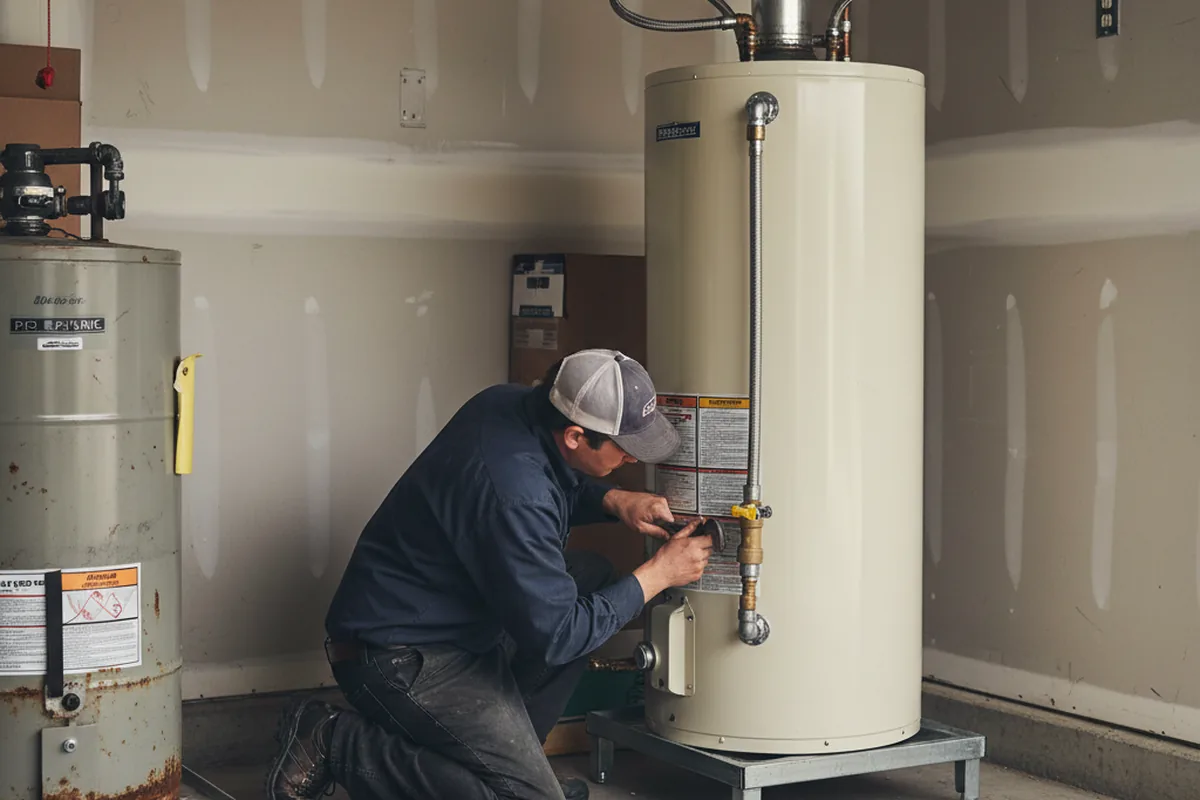 Water heater and shutoff valve replacement in Portola Valley